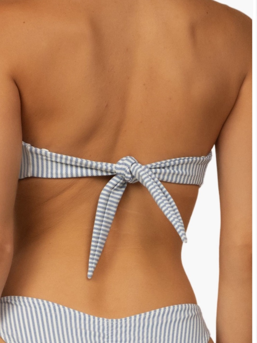 Montce Blue and White Striped Bandeau Bikini - Picture 9 of 14